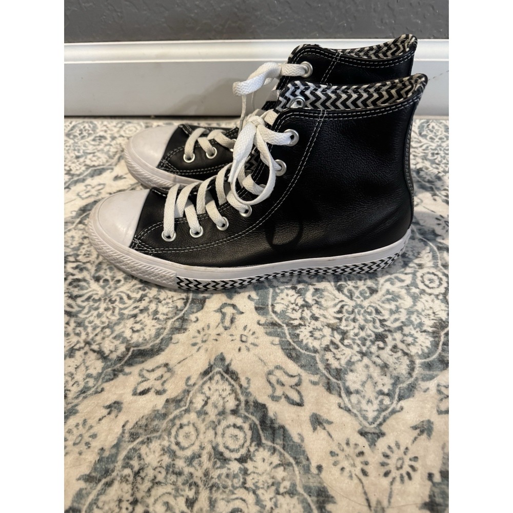 Converse Chuck Taylor  All Star Mission V High Top Black Sneakers Black White  7